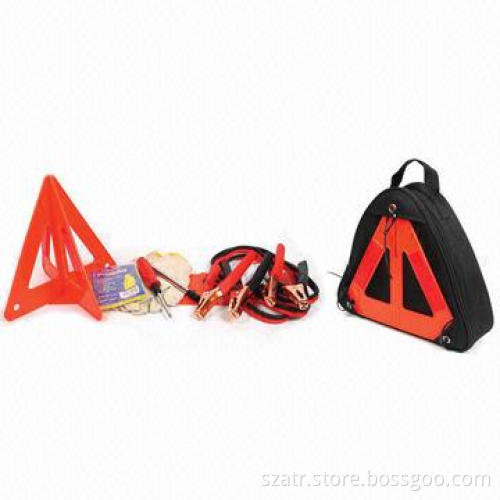 Car Safety Kit with First-aid Instructions and Tire Gauge Pen Style